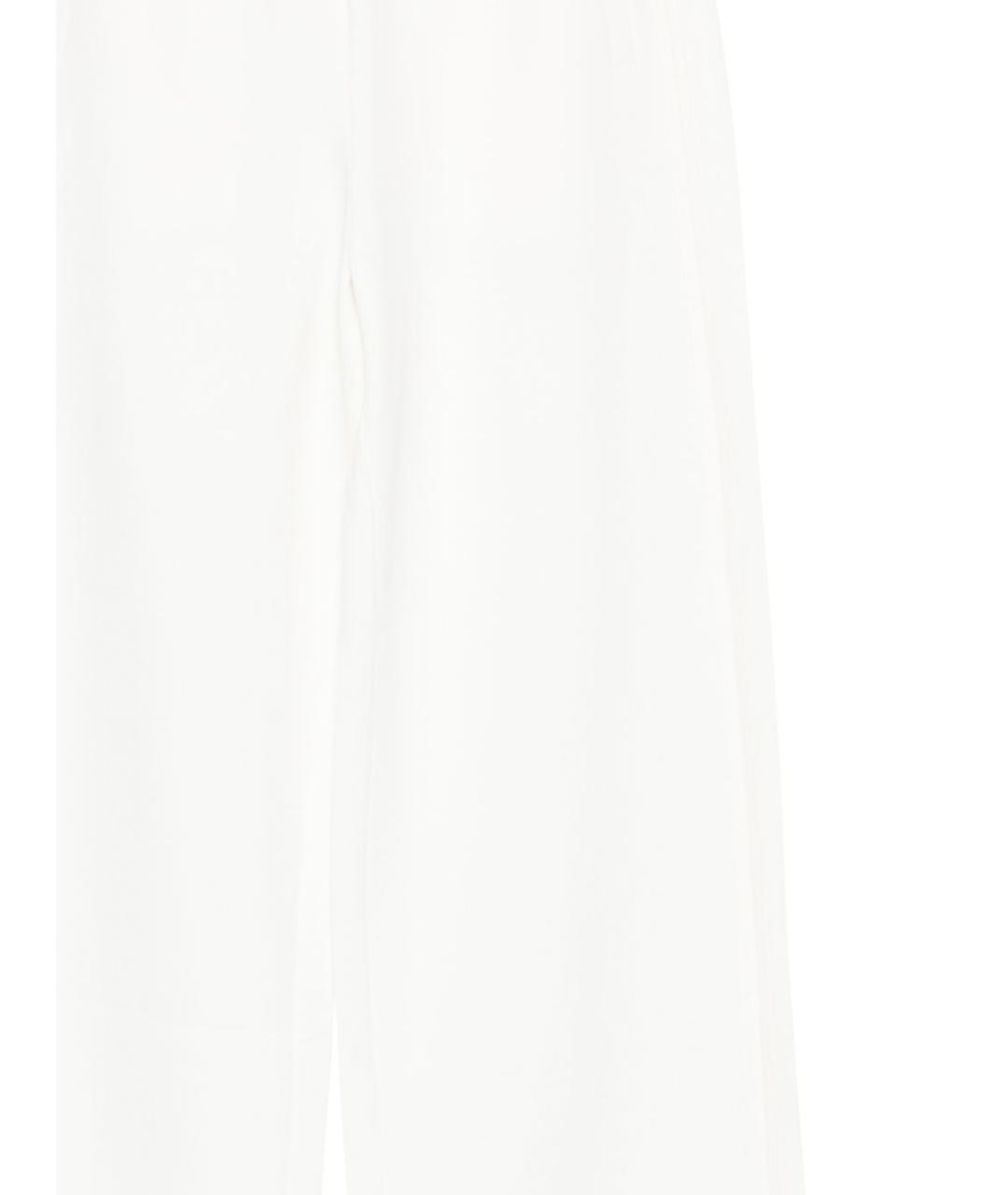 EMPORIO ARMANI Белые полиэстеровые брюки широкие, фото 3