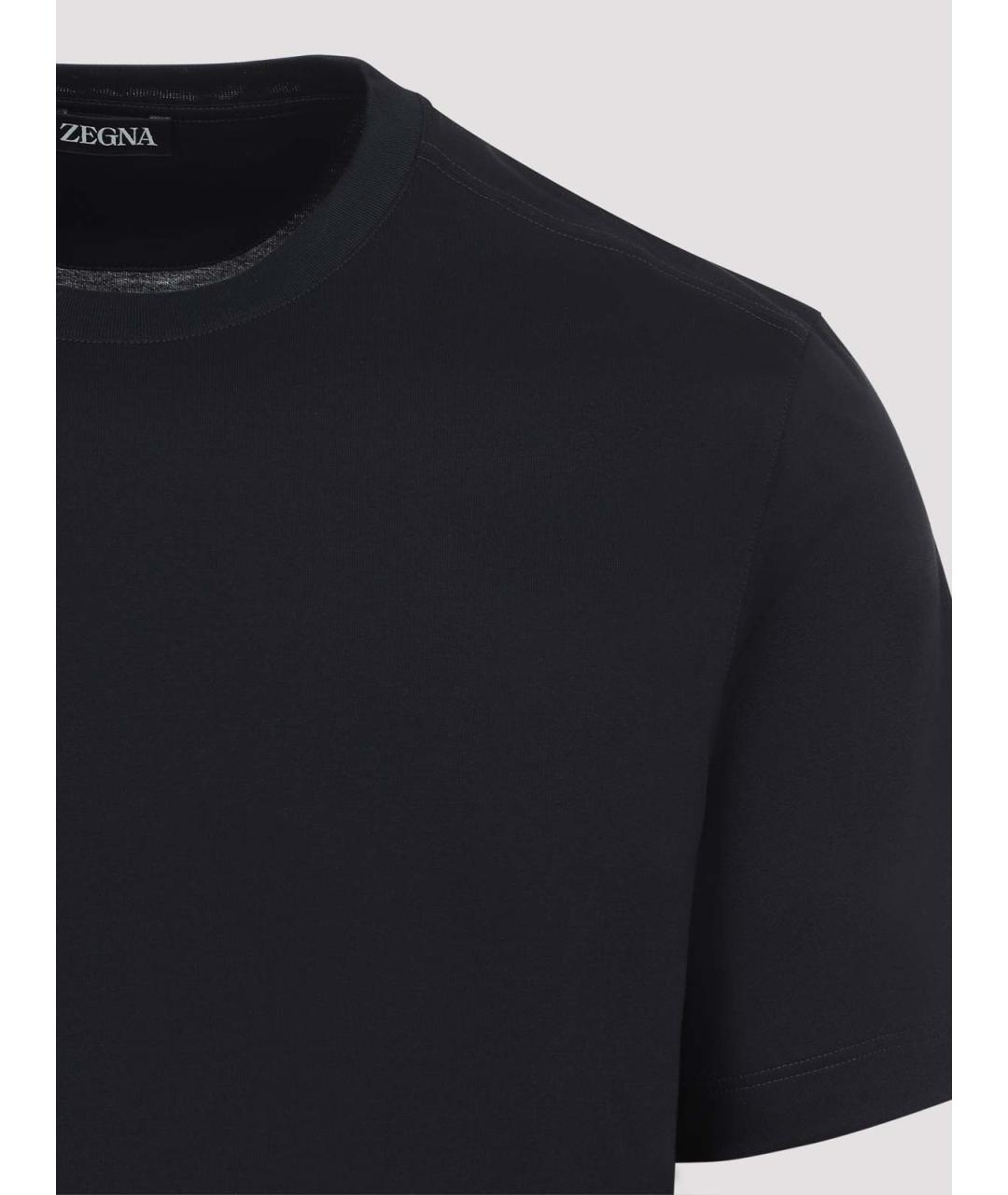 ZEGNA Синяя хлопковая футболка, фото 3