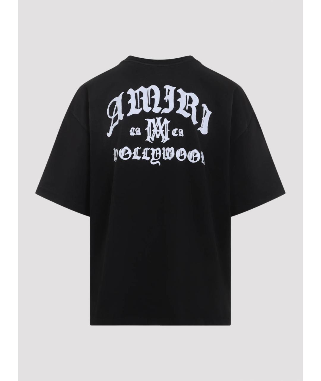 AMIRI Черная хлопковая футболка, фото 2