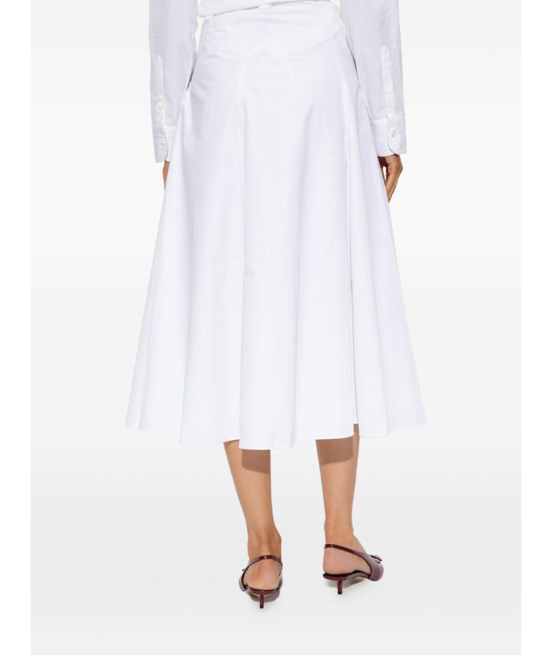 JACQUEMUS Белая хлопковая юбка миди, фото 3