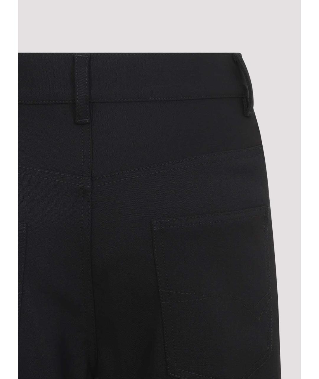 BALENCIAGA Черные шерстяные прямые брюки, фото 3