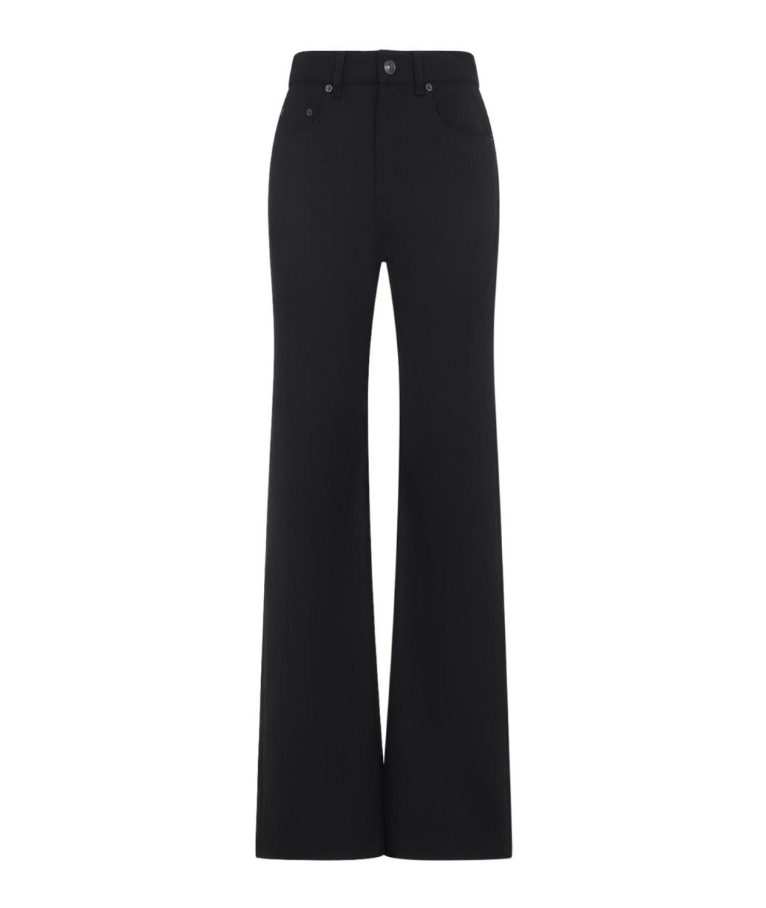 BALENCIAGA Черные шерстяные прямые брюки, фото 1