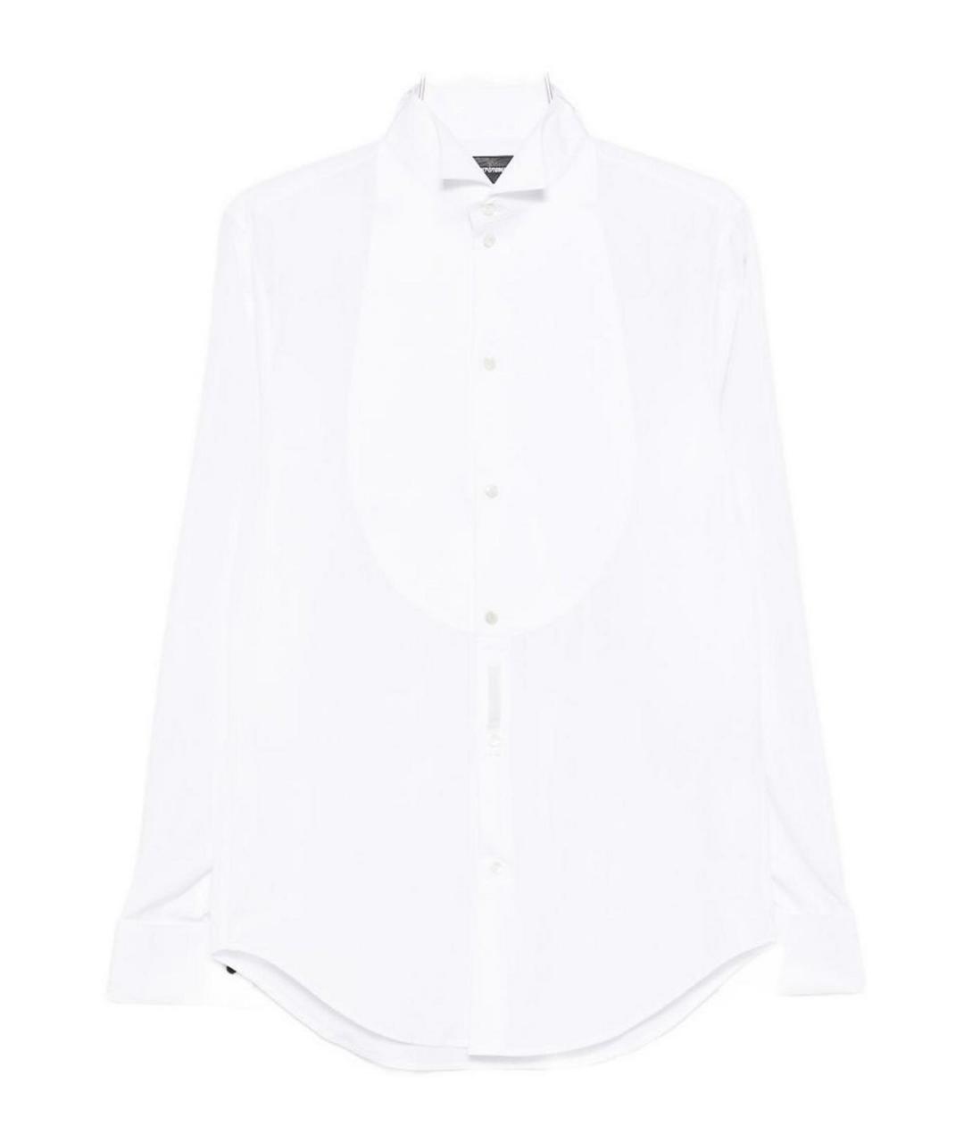 EMPORIO ARMANI Белая хлопковая классическая рубашка, фото 1