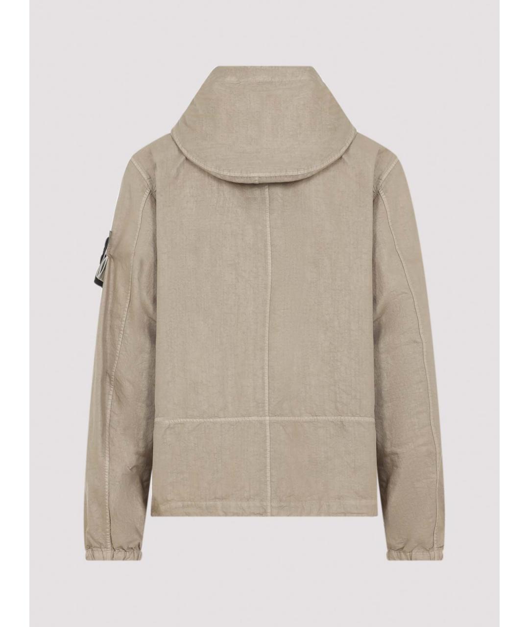 STONE ISLAND Бежевая полиамидовая куртка, фото 2