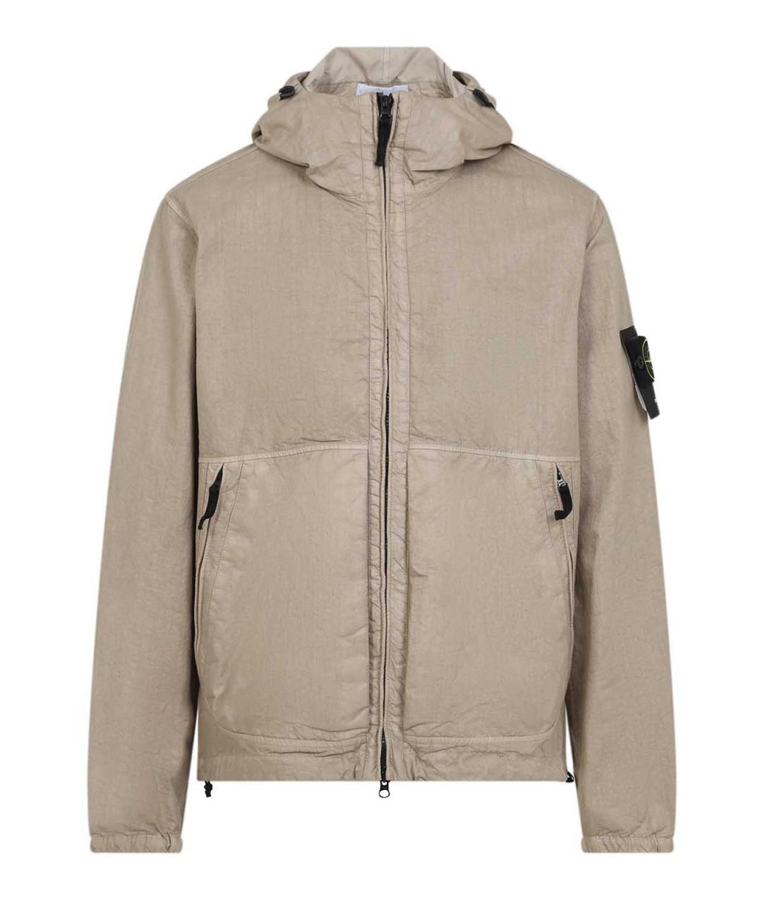 STONE ISLAND Бежевая полиамидовая куртка, фото 1