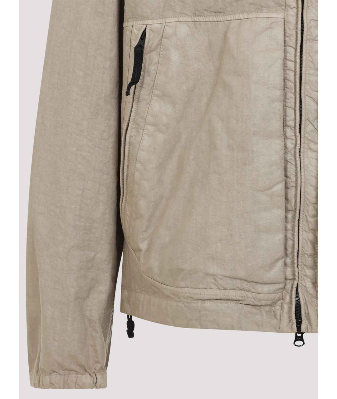 STONE ISLAND Бежевая полиамидовая куртка, фото 3