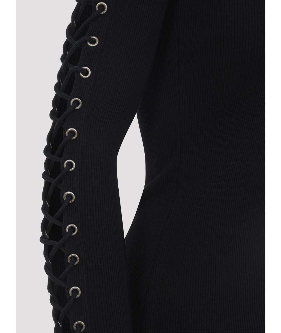 BALENCIAGA Черное хлопковое повседневное платье, фото 4