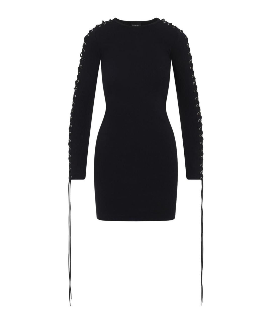 BALENCIAGA Черное хлопковое повседневное платье, фото 1