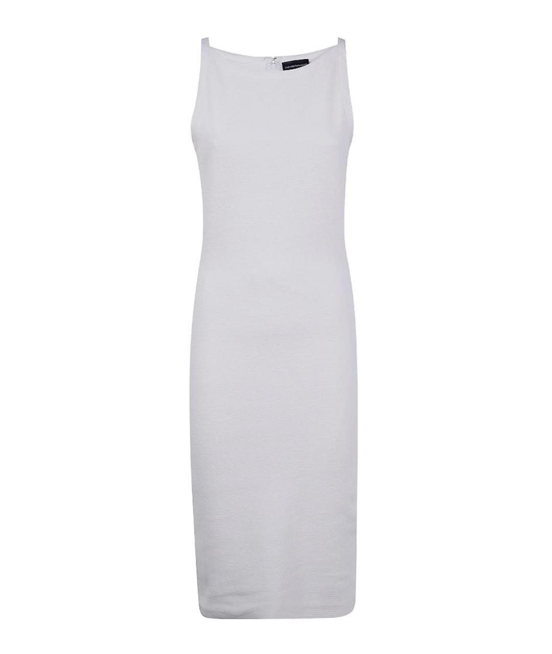 EMPORIO ARMANI Белое хлопковое повседневное платье, фото 1