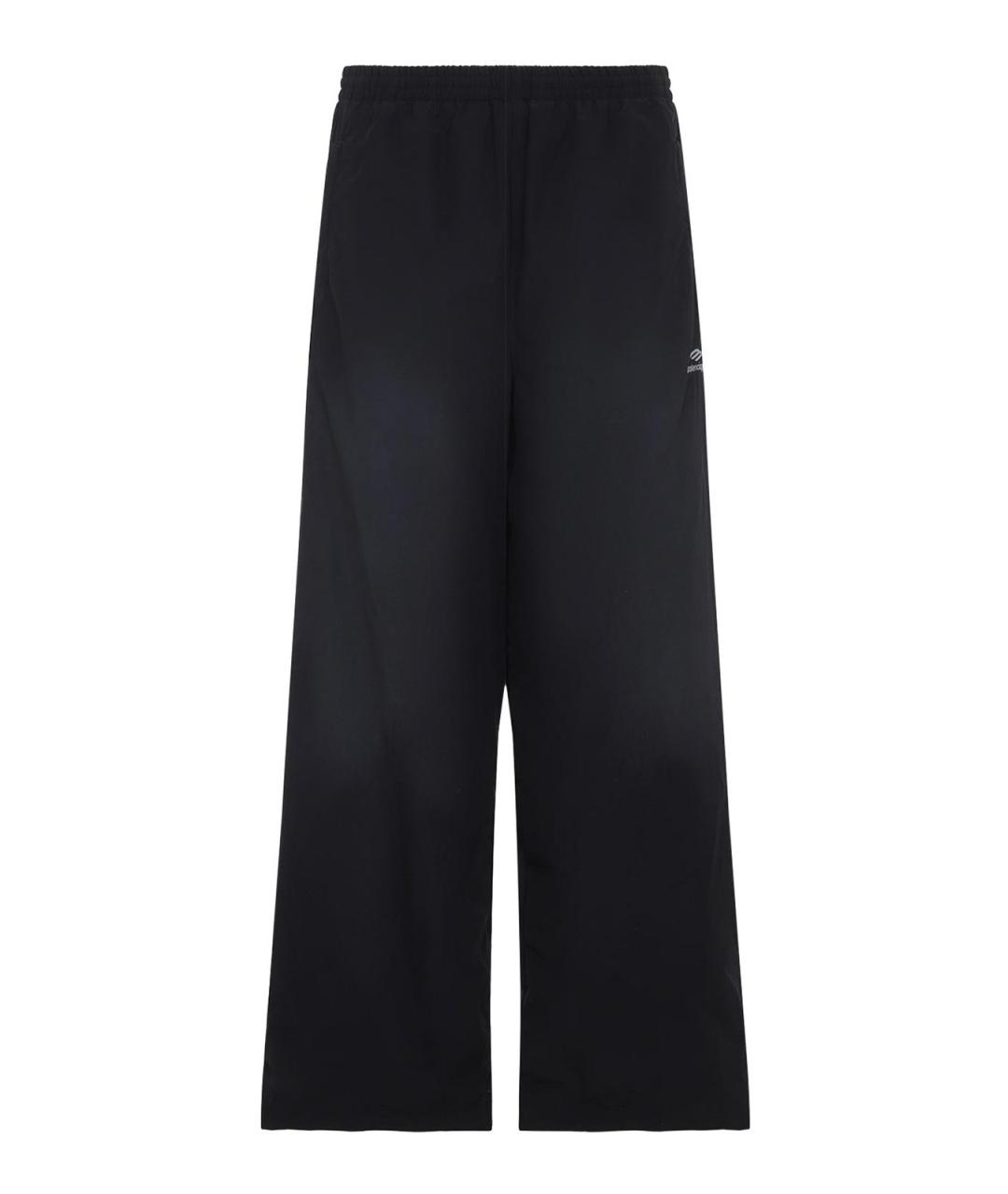 BALENCIAGA Черные хлопковые повседневные брюки, фото 1