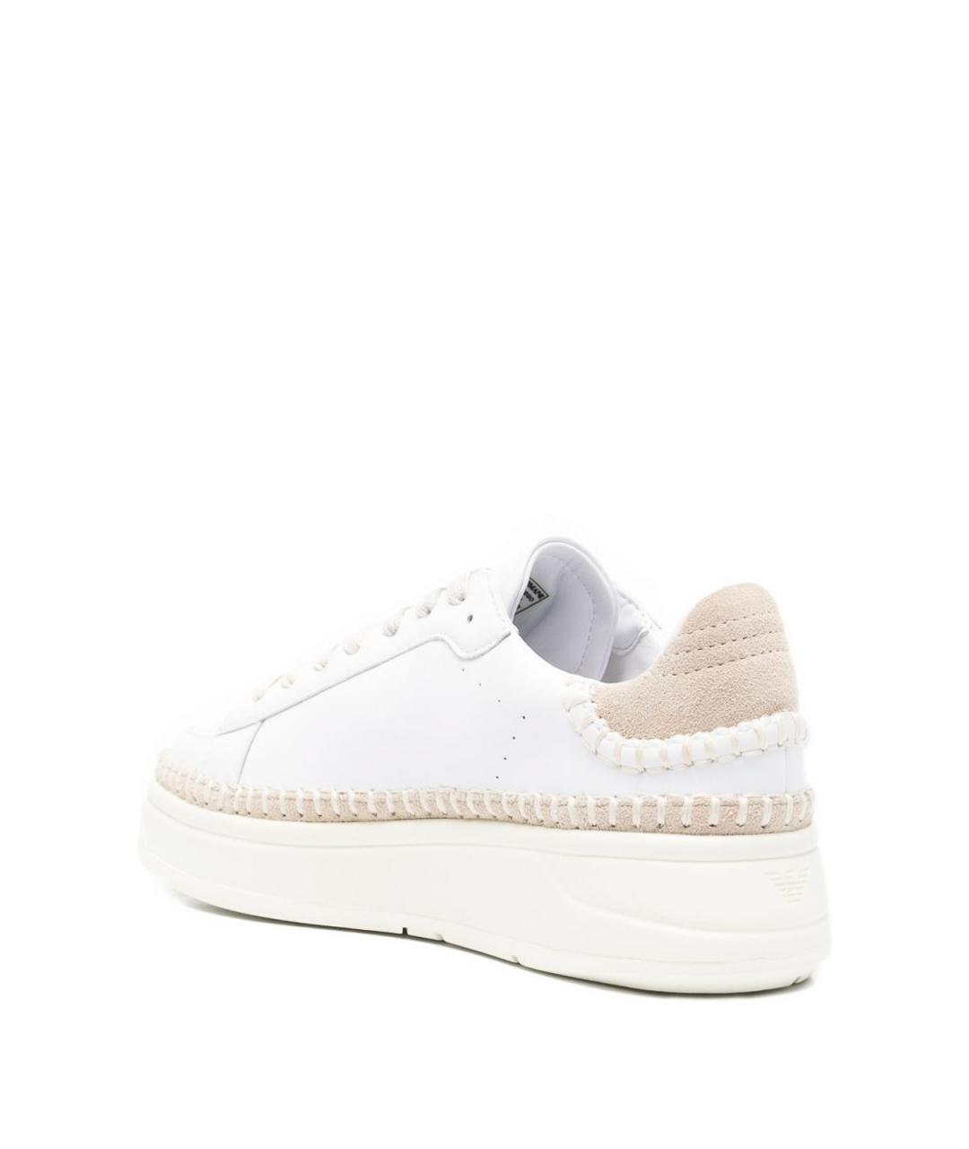 EMPORIO ARMANI Белые кожаные кроссовки, фото 3
