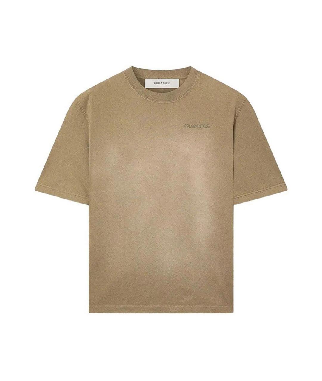 GOLDEN GOOSE DELUXE BRAND Бежевая хлопковая футболка, фото 1