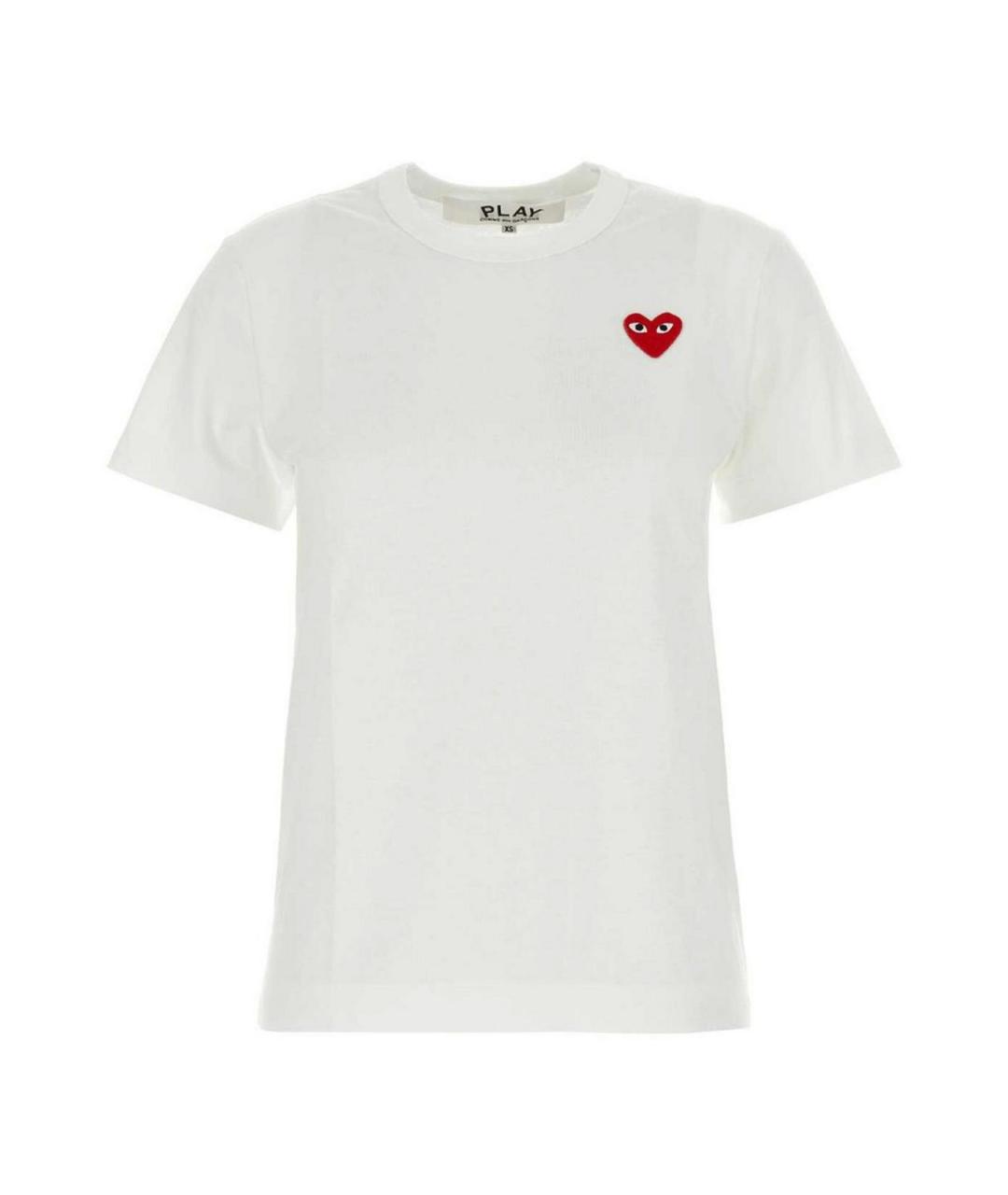 COMME DES GARÇONS Белая хлопковая футболка, фото 1