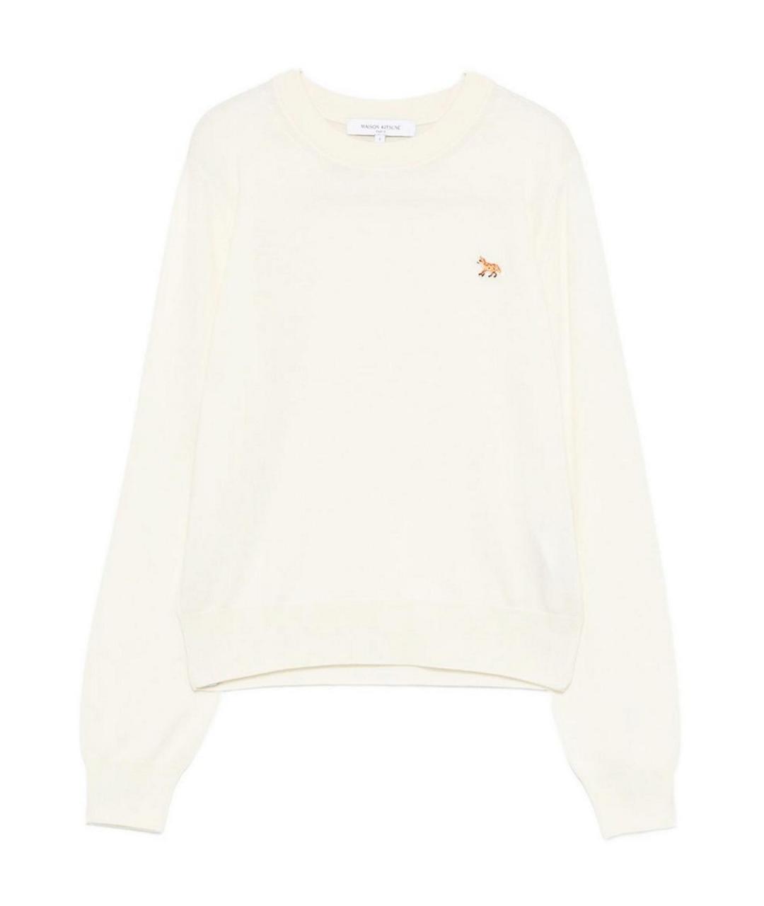 MAISON KITSUNE Бежевый шерстяной джемпер / свитер, фото 1