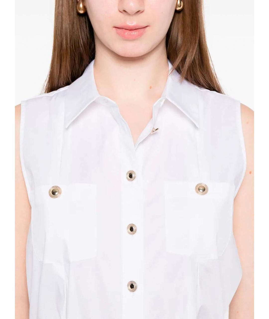 TWIN-SET Белая хлопковая рубашка, фото 4
