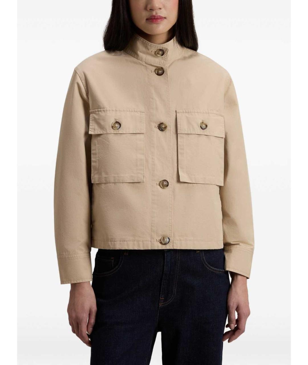 WOOLRICH Бежевая хлопковая куртка, фото 4