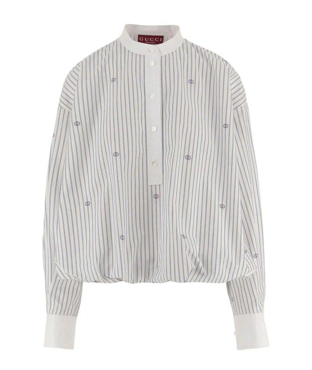 GUCCI Белая хлопковая рубашка, фото 1