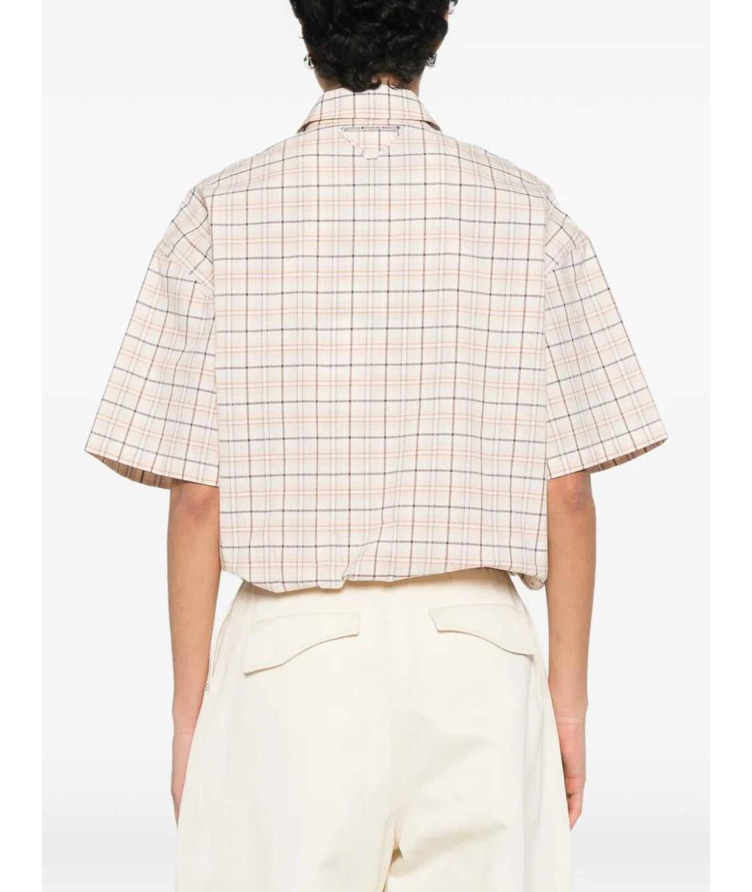 PRADA Бежевая хлопковая рубашка, фото 5