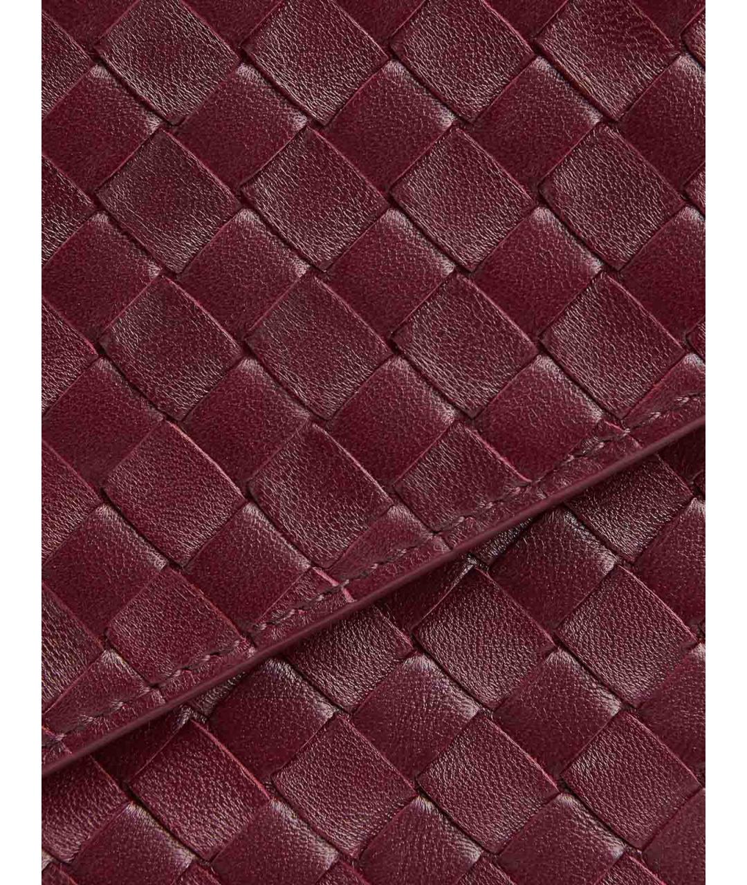 BOTTEGA VENETA Бордовая кожаная сумка с короткими ручками, фото 5