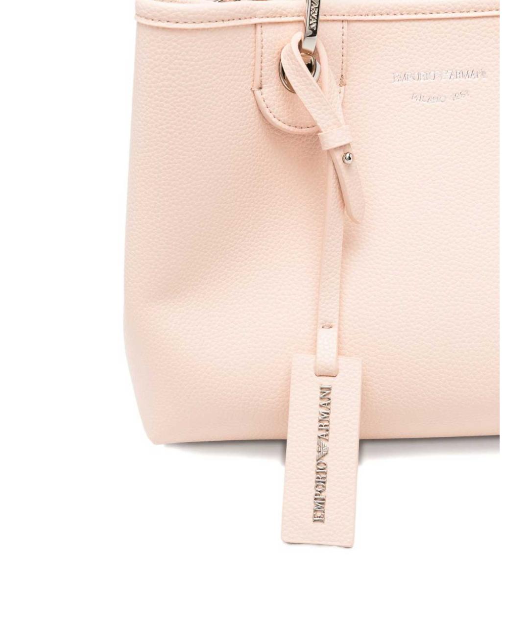 EMPORIO ARMANI Розовая сумка тоут, фото 3