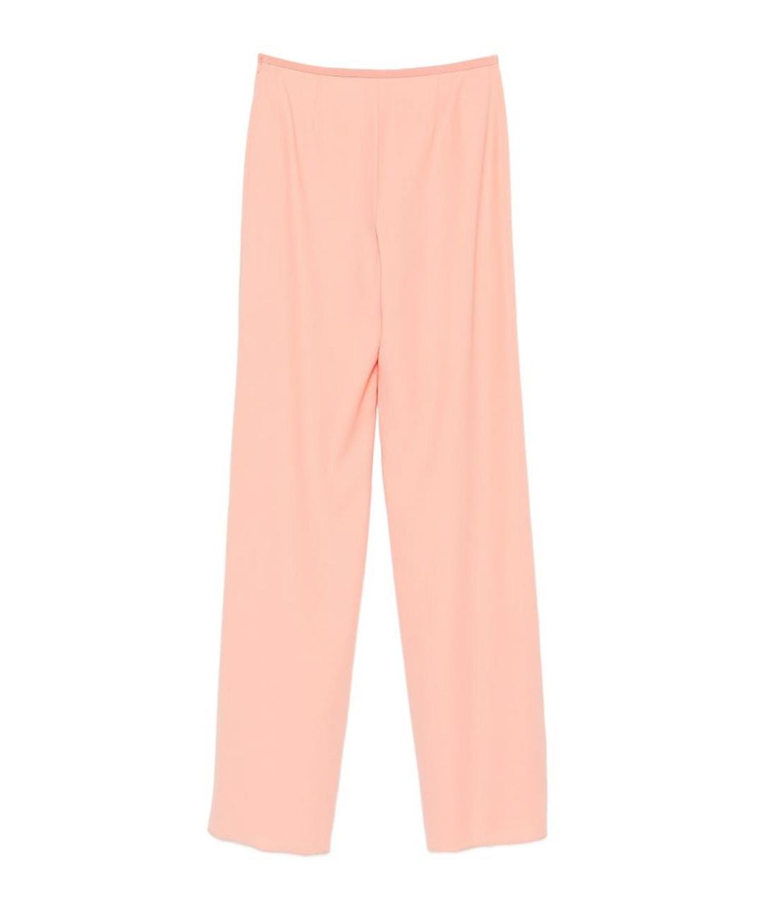 EMPORIO ARMANI Розовые полиэстеровые брюки широкие, фото 2