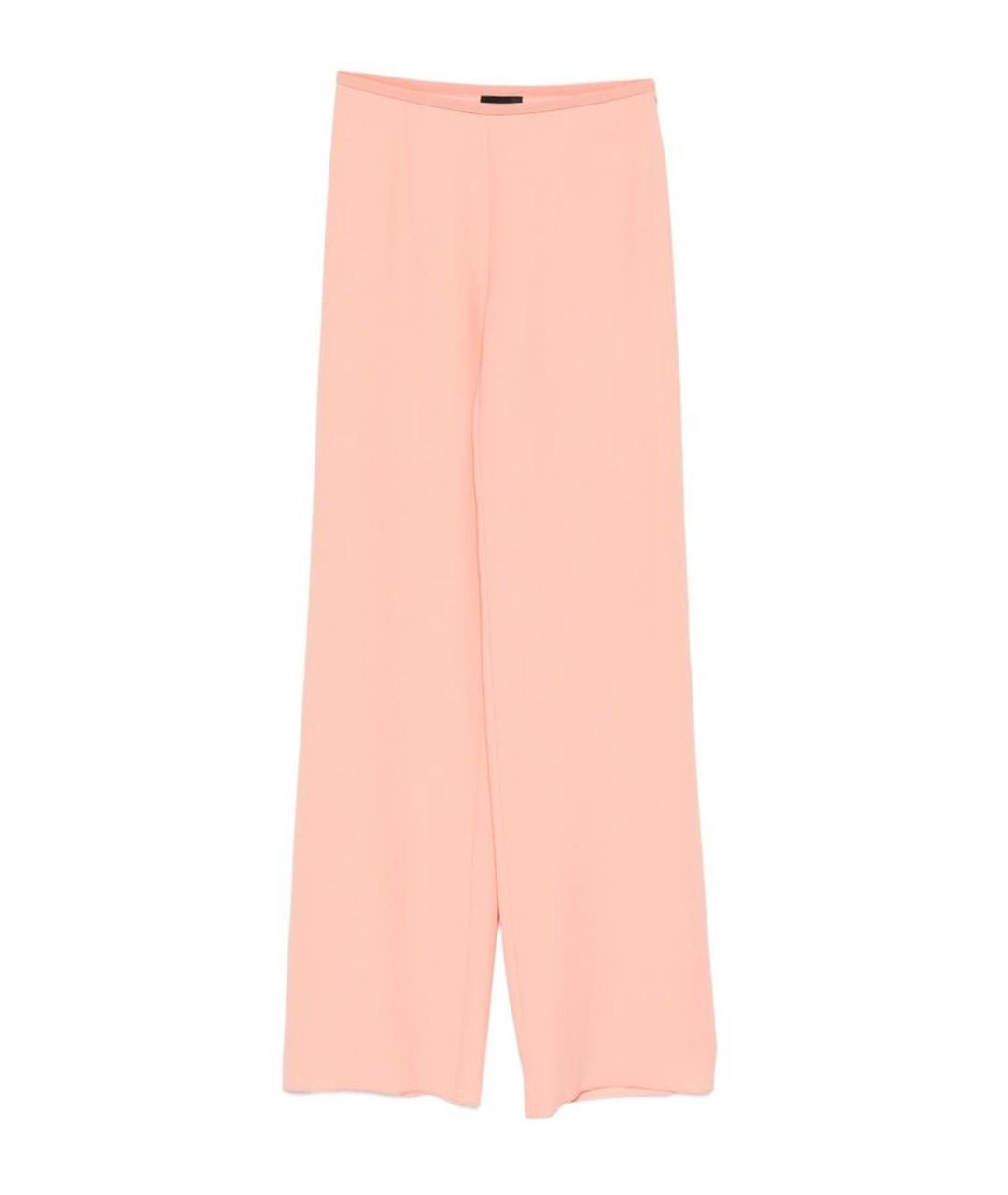 EMPORIO ARMANI Розовые полиэстеровые брюки широкие, фото 1