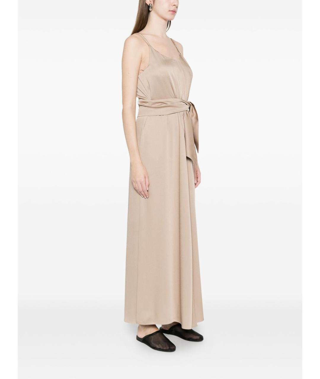 EMPORIO ARMANI Бежевое полиэстеровое повседневное платье, фото 3