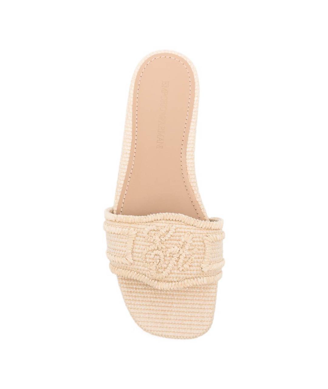 EMPORIO ARMANI Бежевые шлепанцы, фото 3