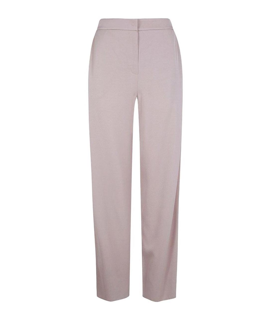 EMPORIO ARMANI Бежевые вискозные прямые брюки, фото 1