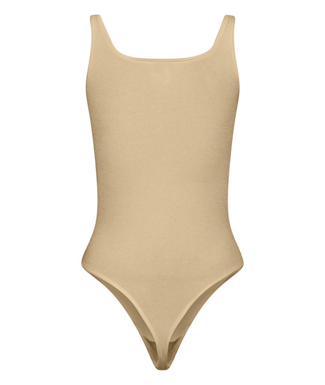 WOLFORD Бежевое хлопковое боди, фото 4