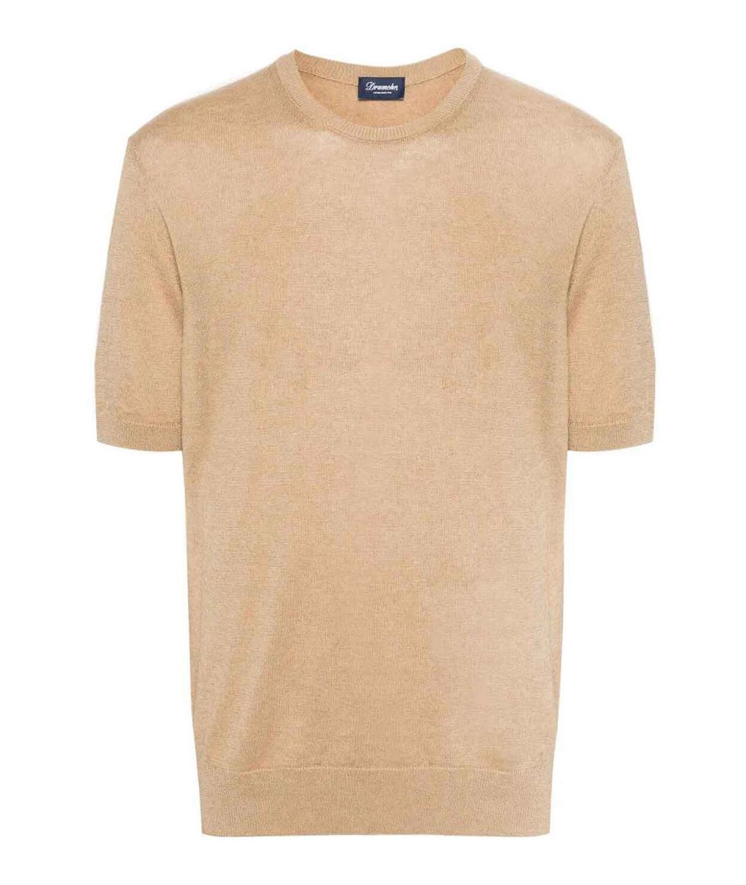 Drumohr Бежевая хлопковая футболка, фото 1