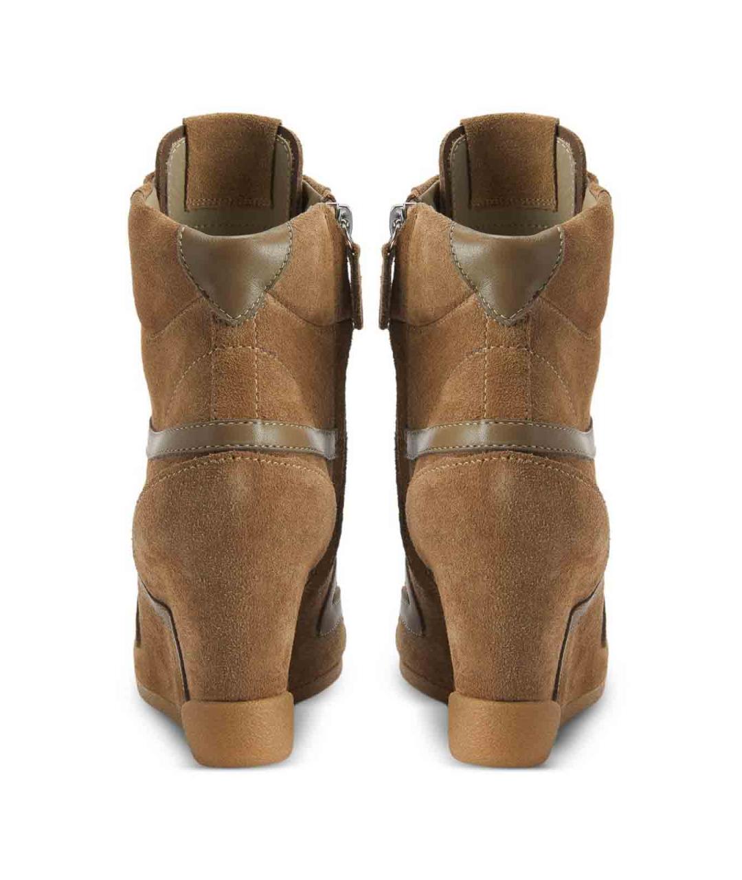GIUSEPPE ZANOTTI DESIGN Бежевые замшевые ботильоны, фото 3