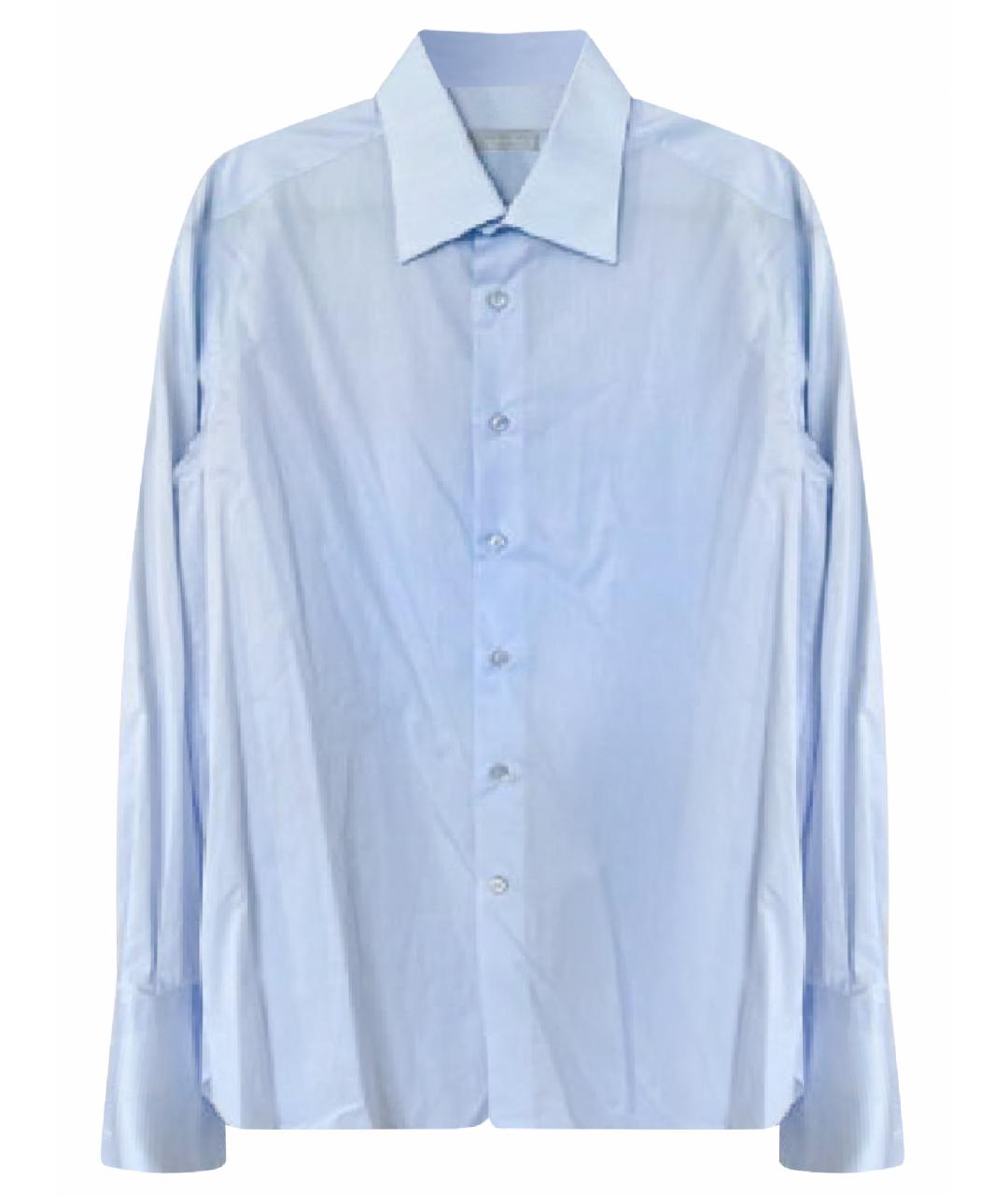 STEFANO RICCI Голубая хлопковая классическая рубашка, фото 1