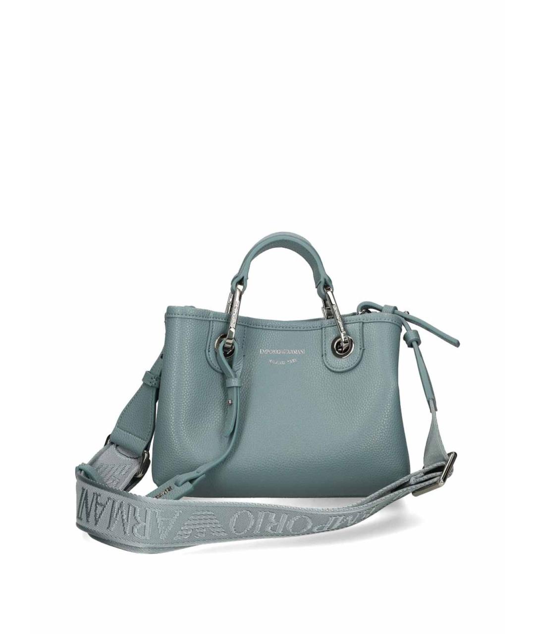 EMPORIO ARMANI Голубая сумка тоут, фото 5