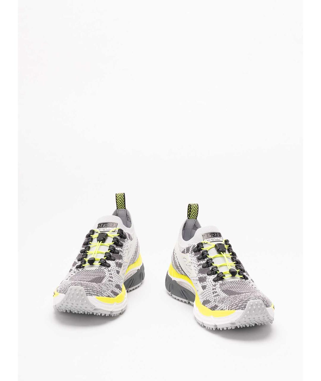 OFF-WHITE Серые синтетические низкие кроссовки / кеды, фото 2