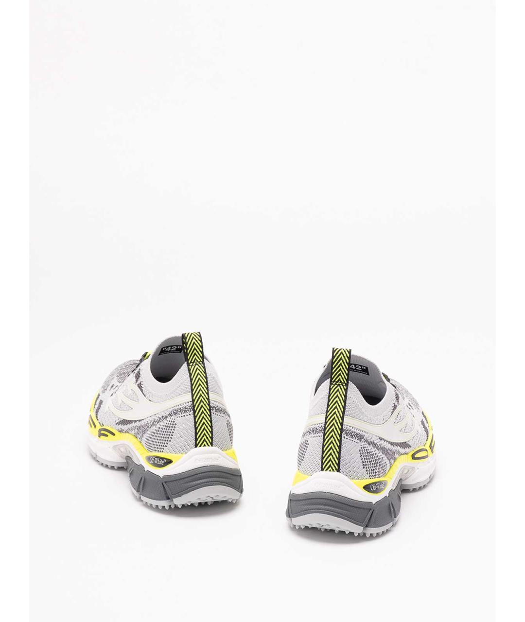 OFF-WHITE Серые синтетические низкие кроссовки / кеды, фото 3