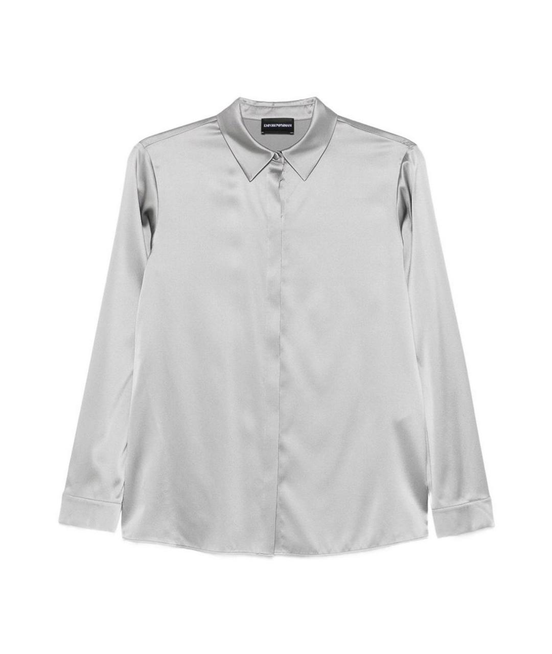 EMPORIO ARMANI Серая шелковая рубашка, фото 1