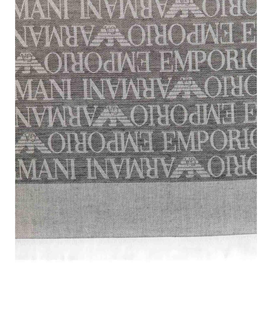 EMPORIO ARMANI Серый шарф, фото 3
