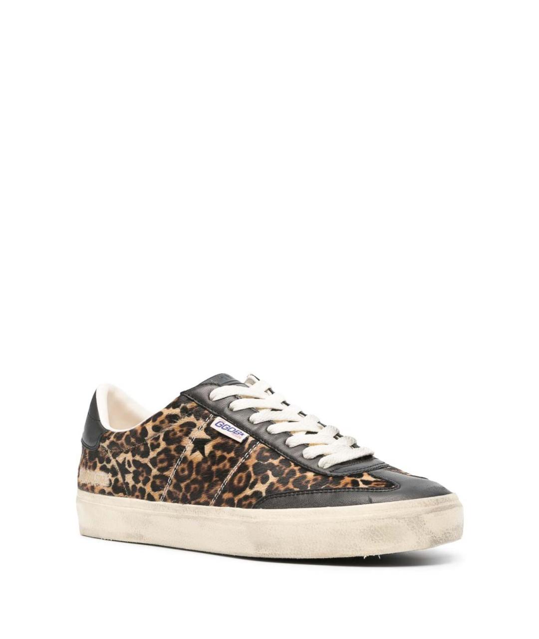 GOLDEN GOOSE DELUXE BRAND Коричневые кожаные низкие кроссовки / кеды, фото 4