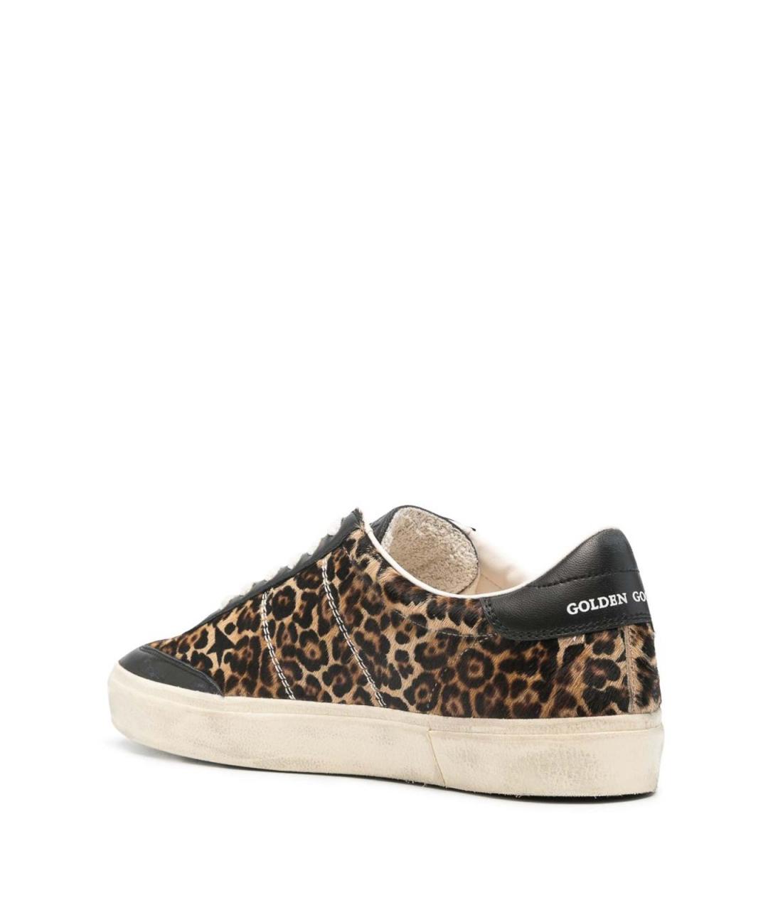 GOLDEN GOOSE DELUXE BRAND Коричневые кожаные низкие кроссовки / кеды, фото 3
