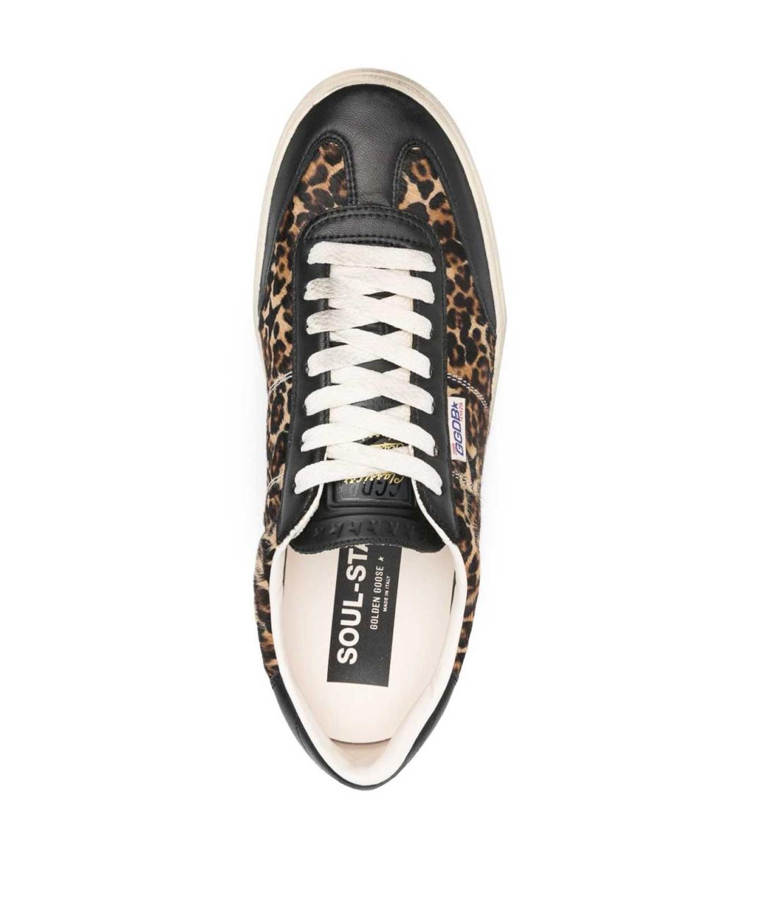 GOLDEN GOOSE DELUXE BRAND Коричневые кожаные низкие кроссовки / кеды, фото 2