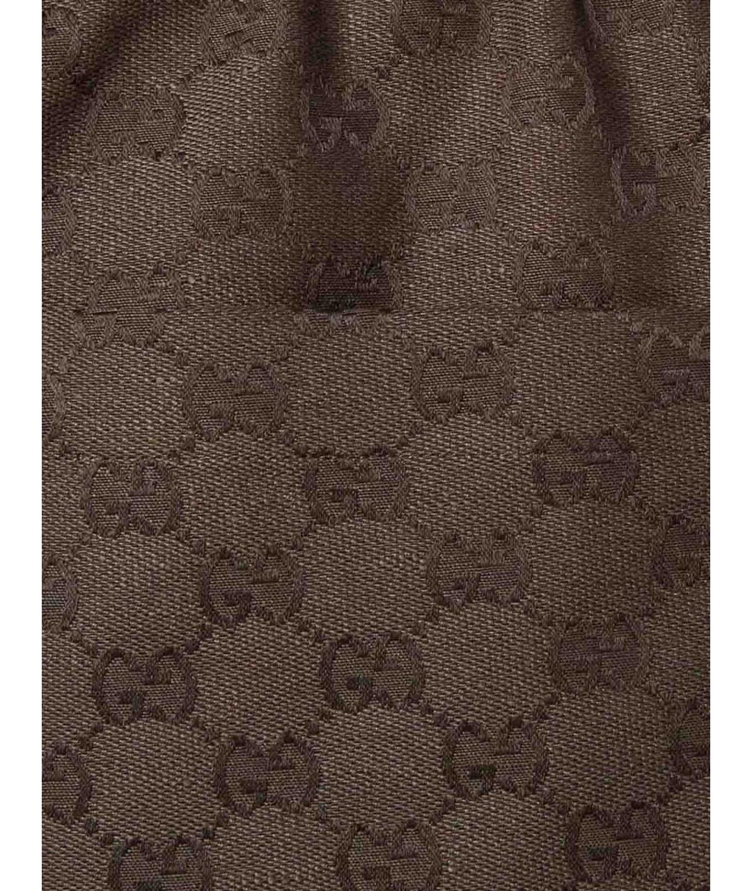 GUCCI Коричневые полиэстеровые шорты, фото 5