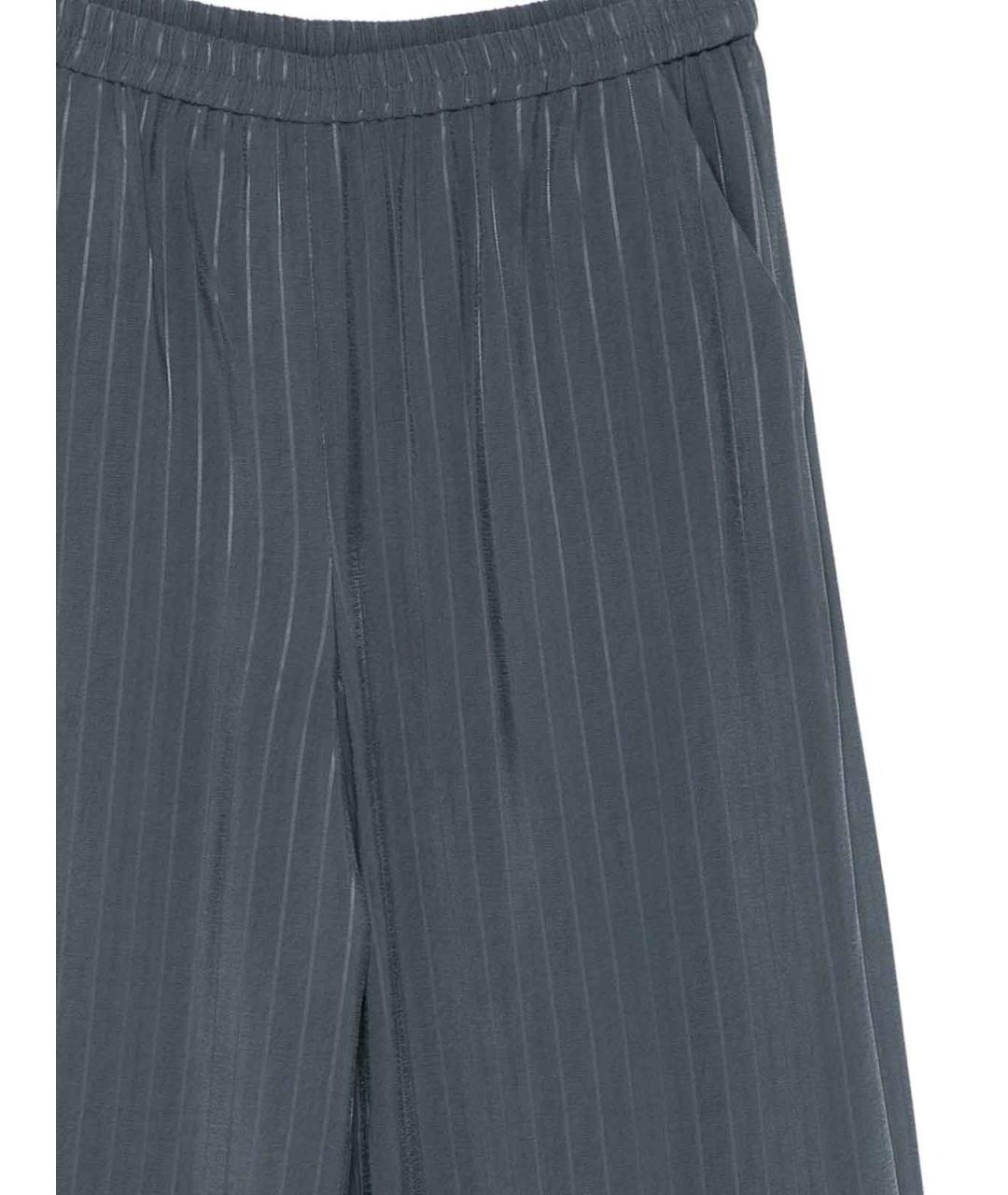 EMPORIO ARMANI Серые полиэстеровые брюки широкие, фото 3