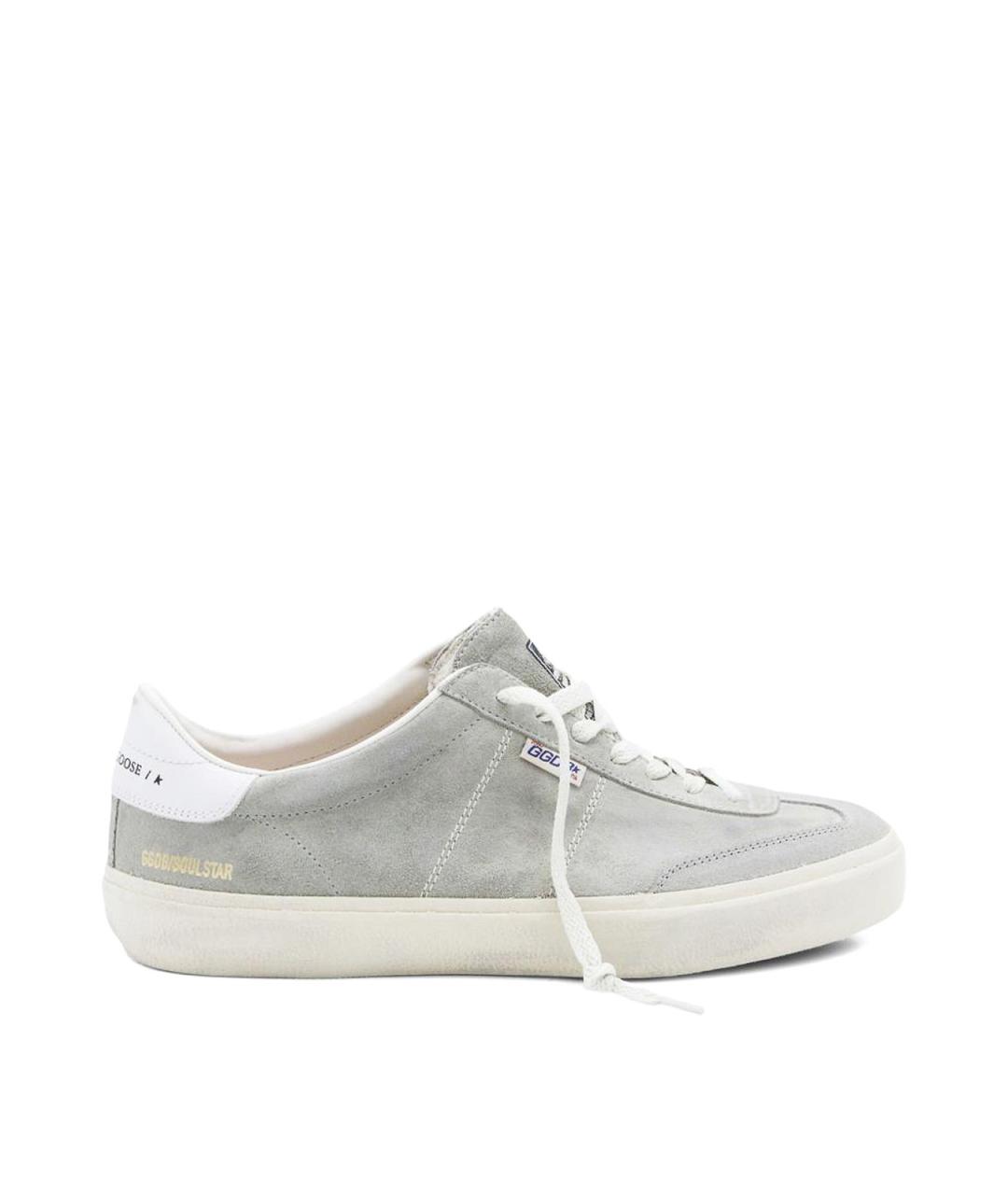 GOLDEN GOOSE DELUXE BRAND Серые кожаные низкие кроссовки / кеды, фото 1