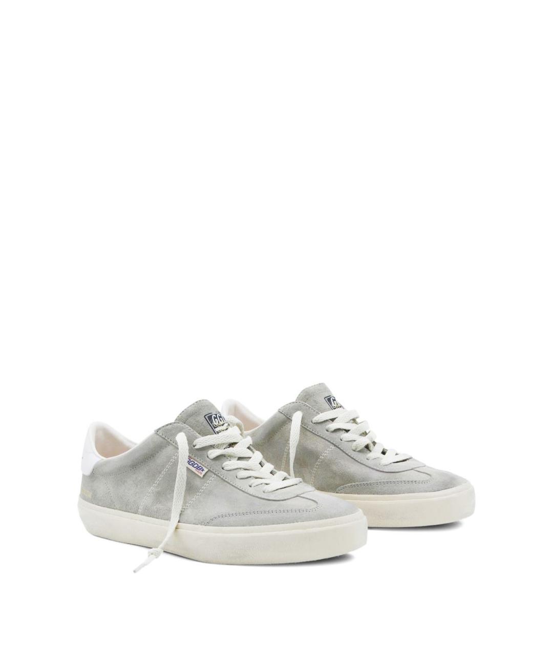 GOLDEN GOOSE DELUXE BRAND Серые кожаные низкие кроссовки / кеды, фото 3