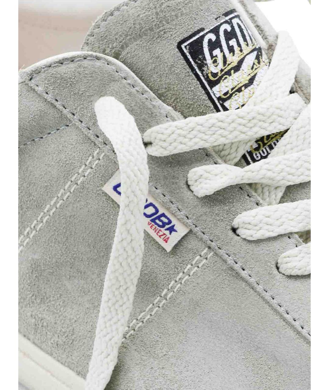 GOLDEN GOOSE DELUXE BRAND Серые кожаные низкие кроссовки / кеды, фото 4