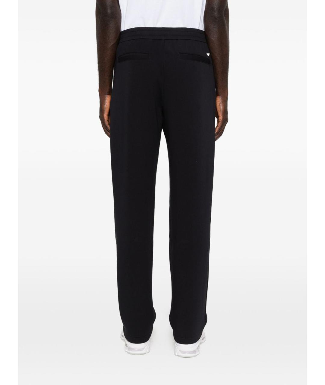 EMPORIO ARMANI Синие полиэстеровые повседневные брюки, фото 3