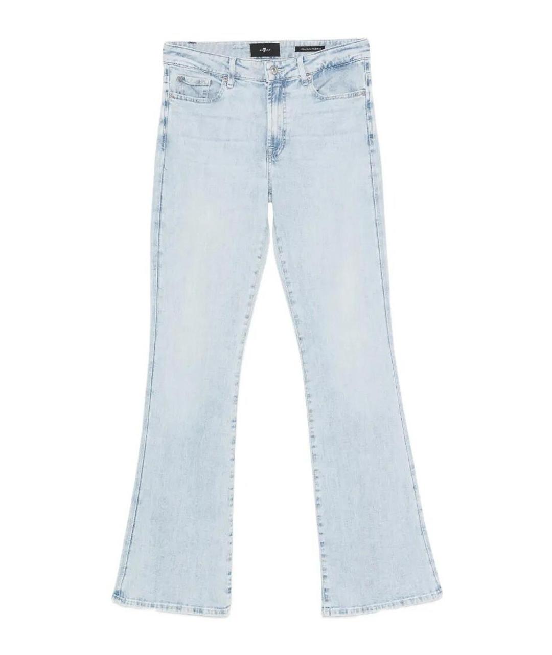 7 FOR ALL MANKIND Голубые хлопковые джинсы клеш, фото 1