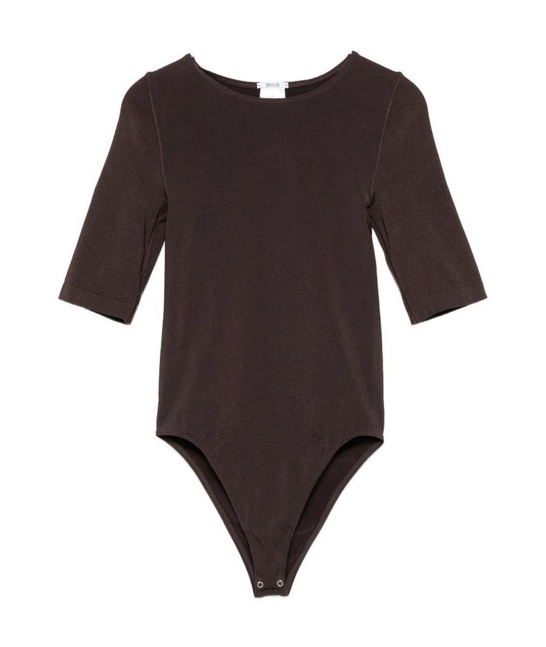 WOLFORD Коричневое хлопковое боди, фото 1