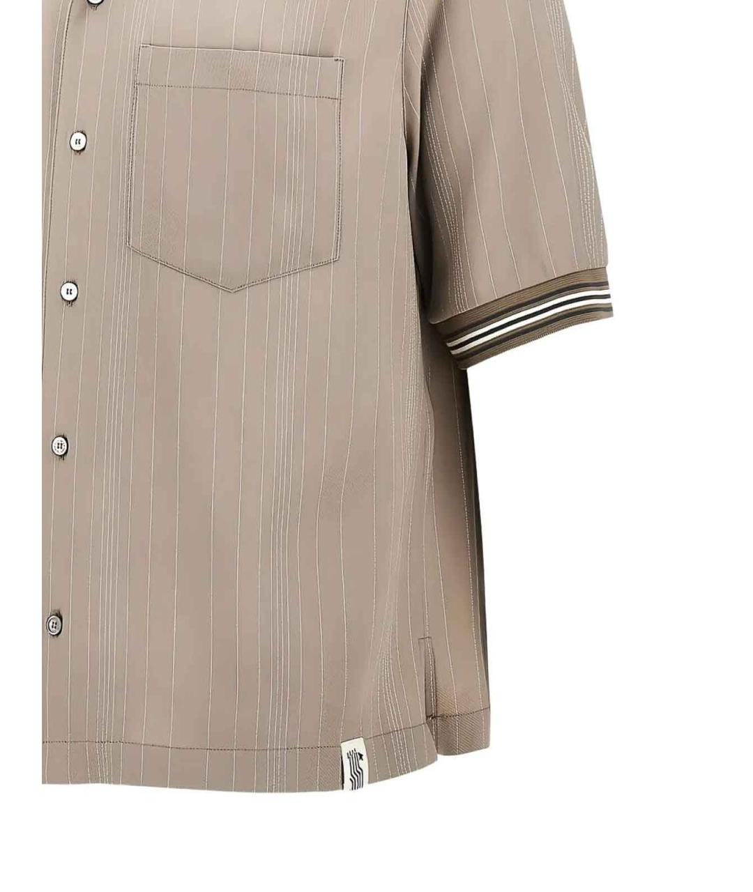 GOLDEN GOOSE DELUXE BRAND Коричневая шерстяная кэжуал рубашка, фото 2
